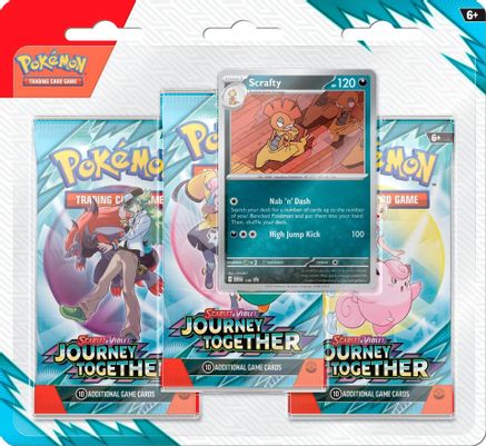 Pokemon - Journey Together 3 Pack Blister [Scrafty]
