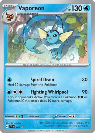 Vaporeon (Cosmos Holo) 168  - Holofoil - Promo