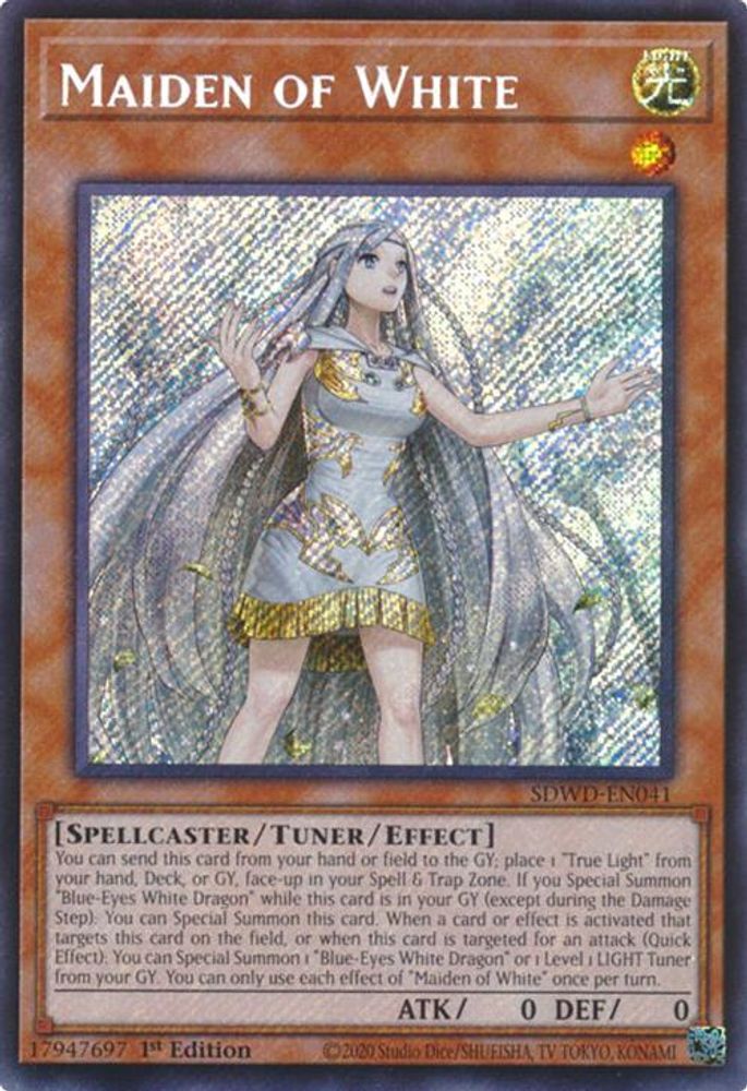 Maiden of White (Secret Rare) (SDWD-EN041) - Secret Rare