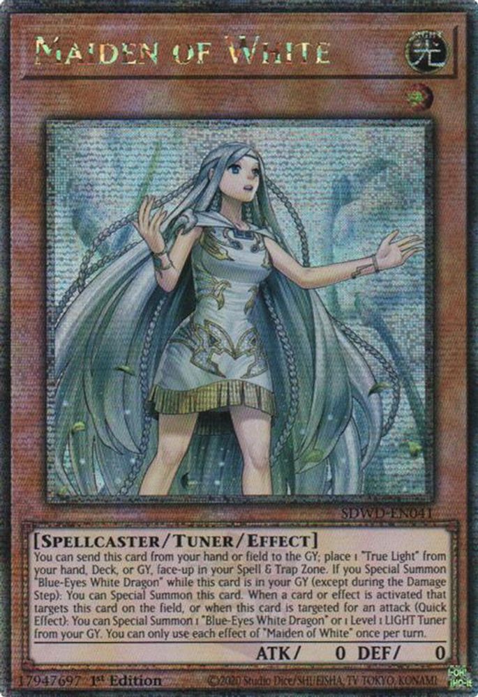 Maiden of White (Quarter Century Secret Rare) (SDWD-EN041) - Quarter Century Secret Rare