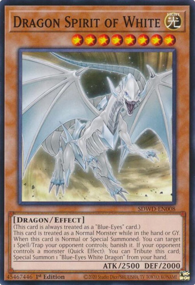 Dragon Spirit of White (SDWD-EN008) - Common