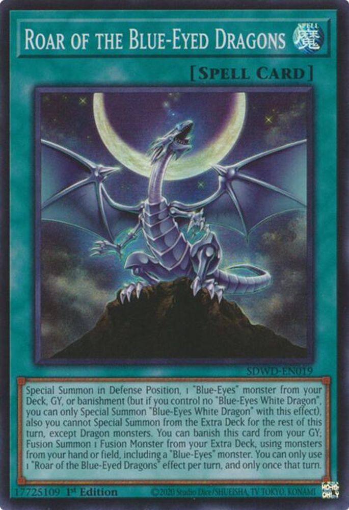 Roar of the Blue-Eyed Dragons (SDWD-EN019) - Super Rare