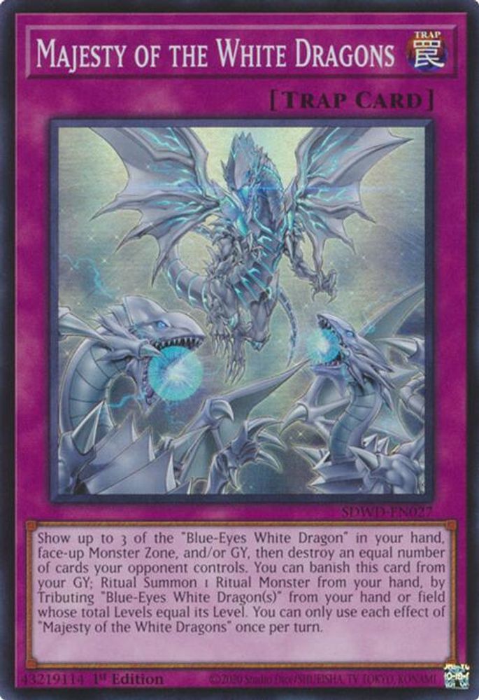 Majesty of the White Dragons (SDWD-EN027) - Super Rare