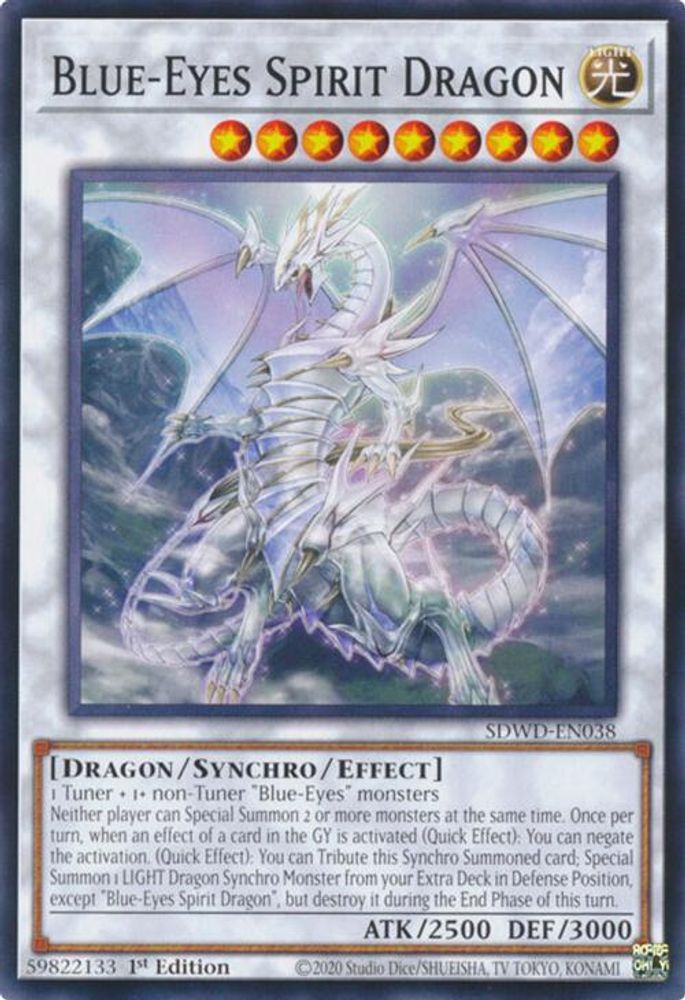 Blue-Eyes Spirit Dragon (SDWD-EN038) - Common