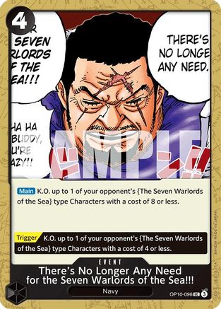 There's No Longer Any Need for the Seven Warlords of the Sea!!! (OP10-096) - Uncommon
