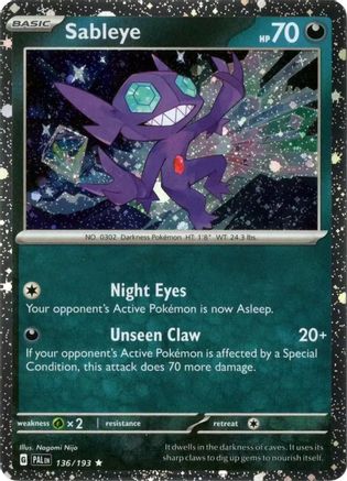 Sableye (Cosmos Holo) 136  - Holofoil - Rare
