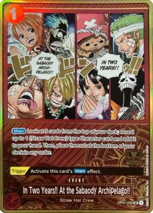 In Two Years!! At the Sabaody Archipelago!! (One Piece Japanese Version 2nd Anniversary Set) (OP01-030) - Uncommon