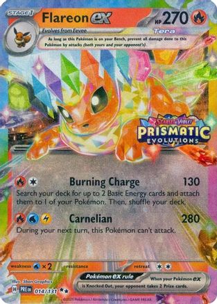 Flareon ex (Prismatic Evolutions Stamp) 014/131  - Holofoil - Promo
