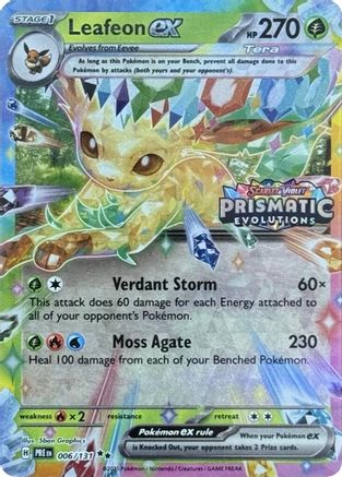 Leafeon ex (Prismatic Evolutions Stamp) 006/131  - Holofoil - Promo