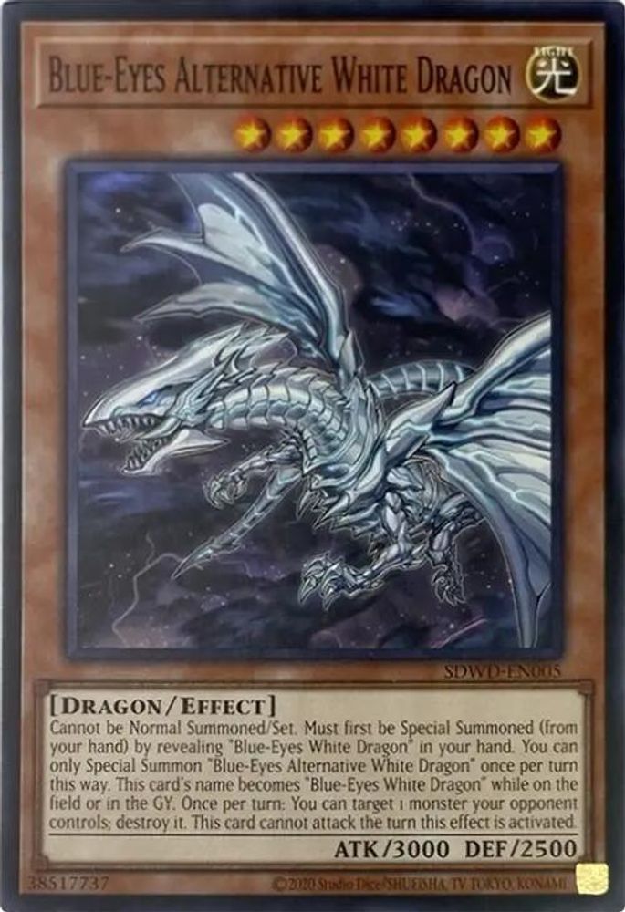 Blue-Eyes Alternative White Dragon (Unlimited Misprint) (SDWD-EN005) - Common