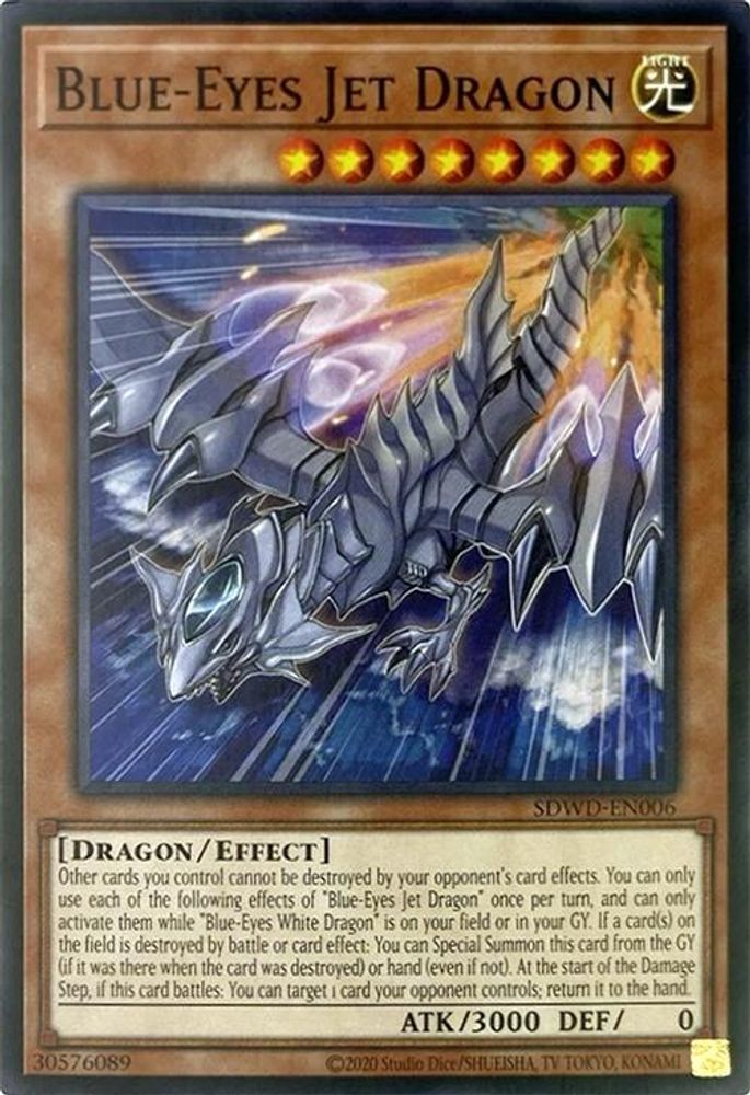 Blue-Eyes Jet Dragon (Unlimited Misprint) (SDWD-EN006) - Common