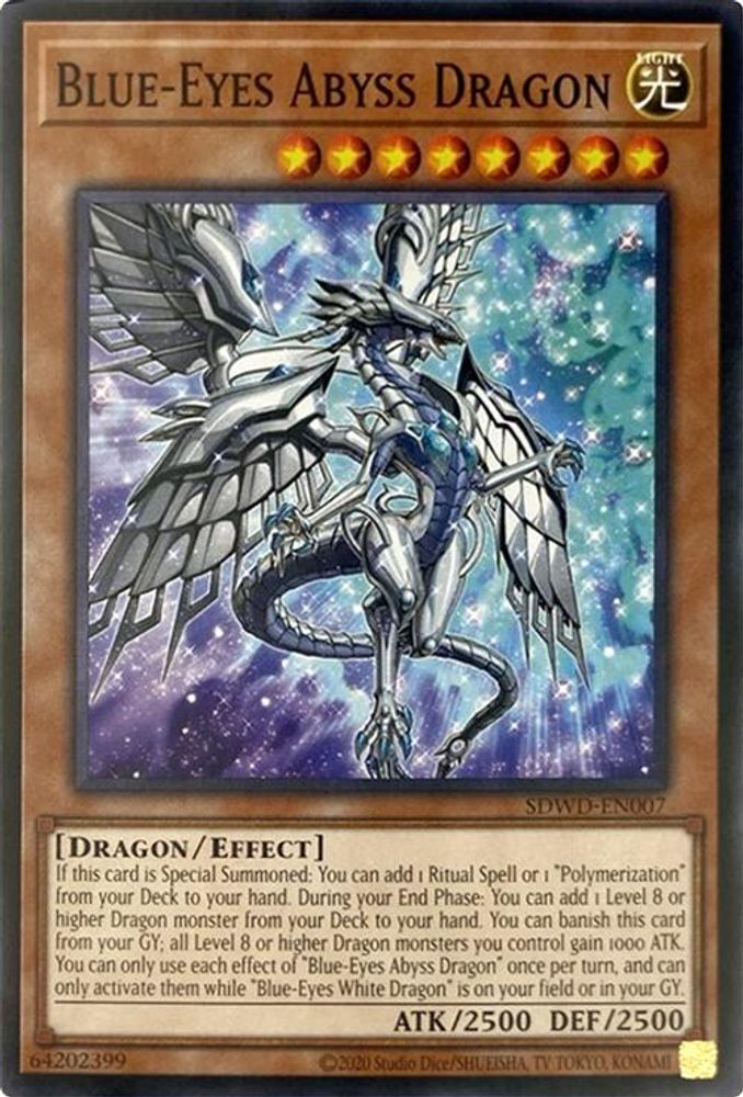 Blue-Eyes Abyss Dragon (Unlimited Misprint) (SDWD-EN007) - Common