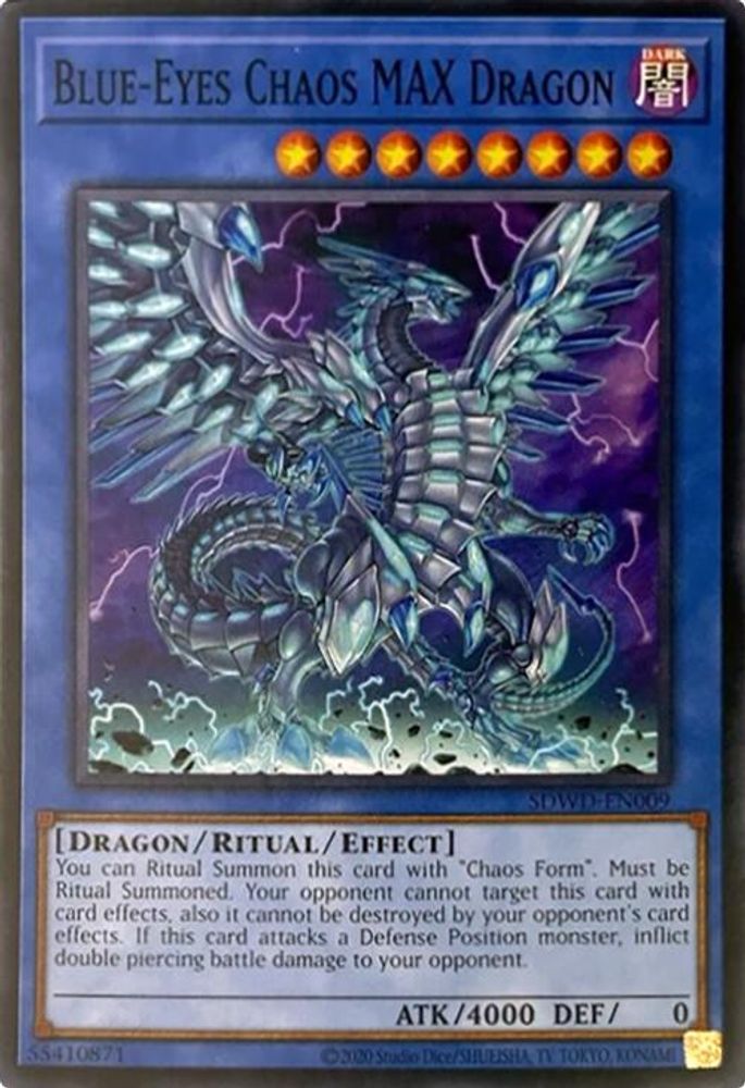 Blue-Eyes Chaos MAX Dragon (Unlimited Misprint) (SDWD-EN009) - Common
