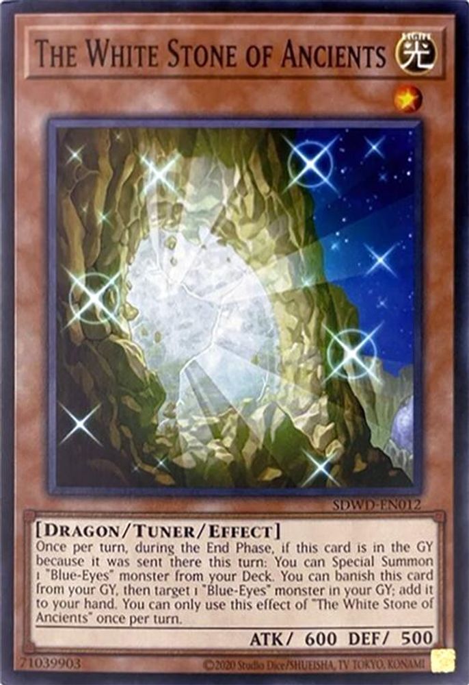 The White Stone of Ancients (Unlimited Misprint) (SDWD-EN012) - Common