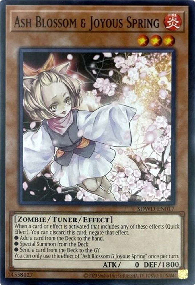 Ash Blossom & Joyous Spring (Unlimited Misprint) (SDWD-EN017) - Common