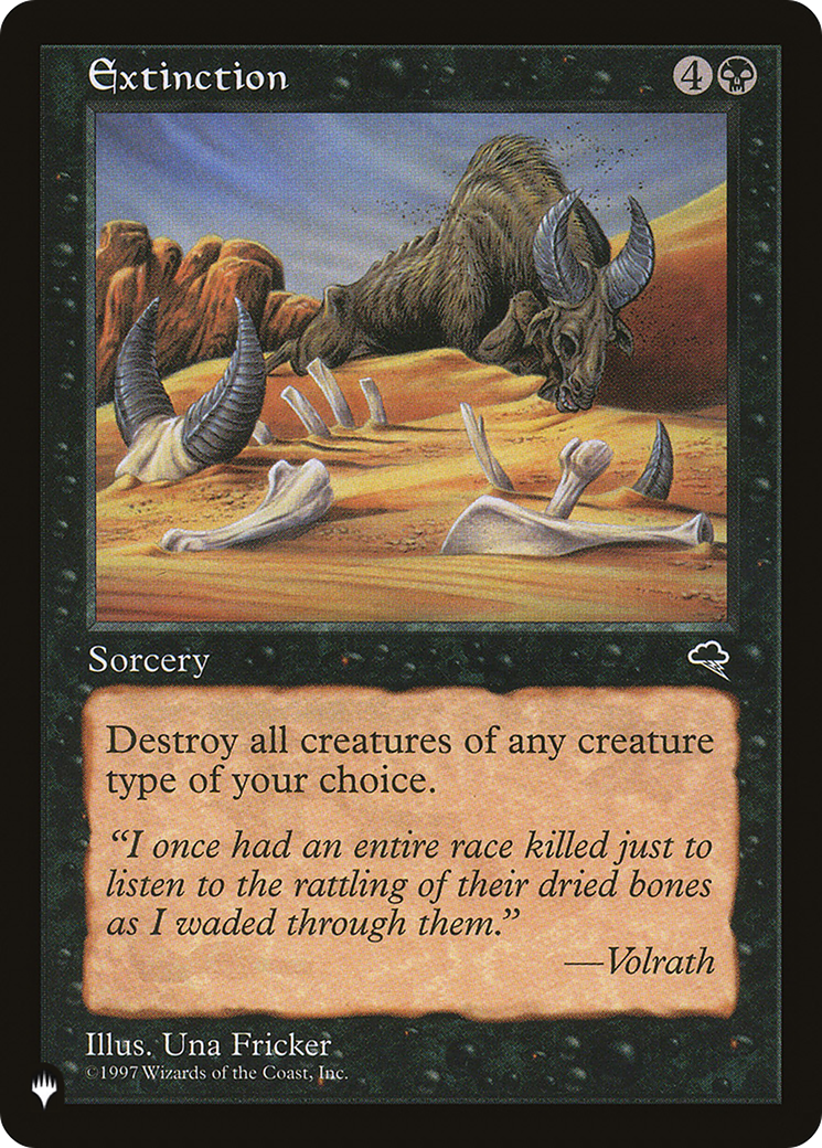 Extinction [La liste] 