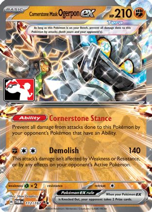 Cornerstone Mask Ogerpon ex 112  - Holofoil - Double Rare