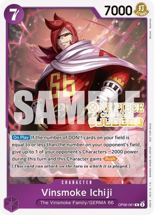 Vinsmoke Ichiji (Judge Pack Vol. 5) (OP06-061) - Rare