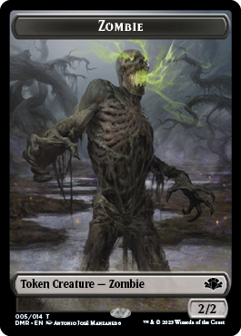 Zombie // Chat (008) Jeton double face [Jetons remasterisés Dominaria] 