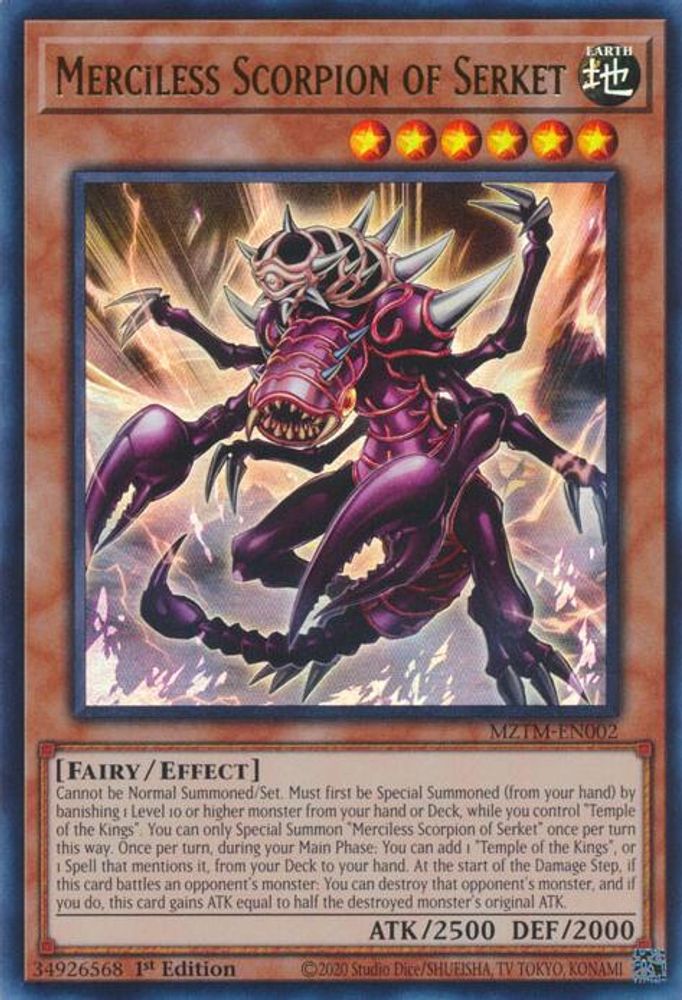 Merciless Scorpion of Serket (MZTM-EN002) - Ultra Rare