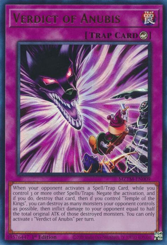 Verdict of Anubis (MZTM-EN009) - Ultra Rare