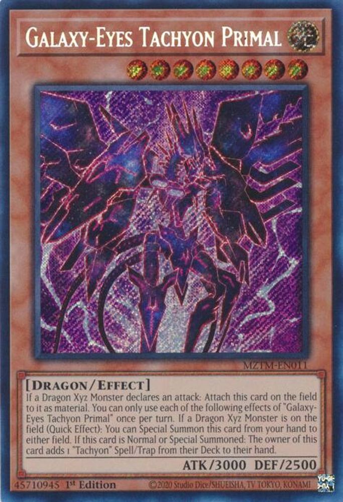 Galaxy-Eyes Tachyon Primal (MZTM-EN011) - Secret Rare