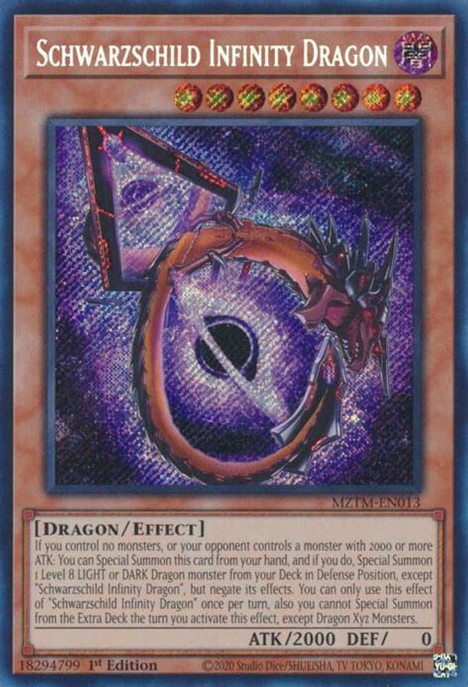 Schwarzschild Infinity Dragon (MZTM-EN013) - Secret Rare