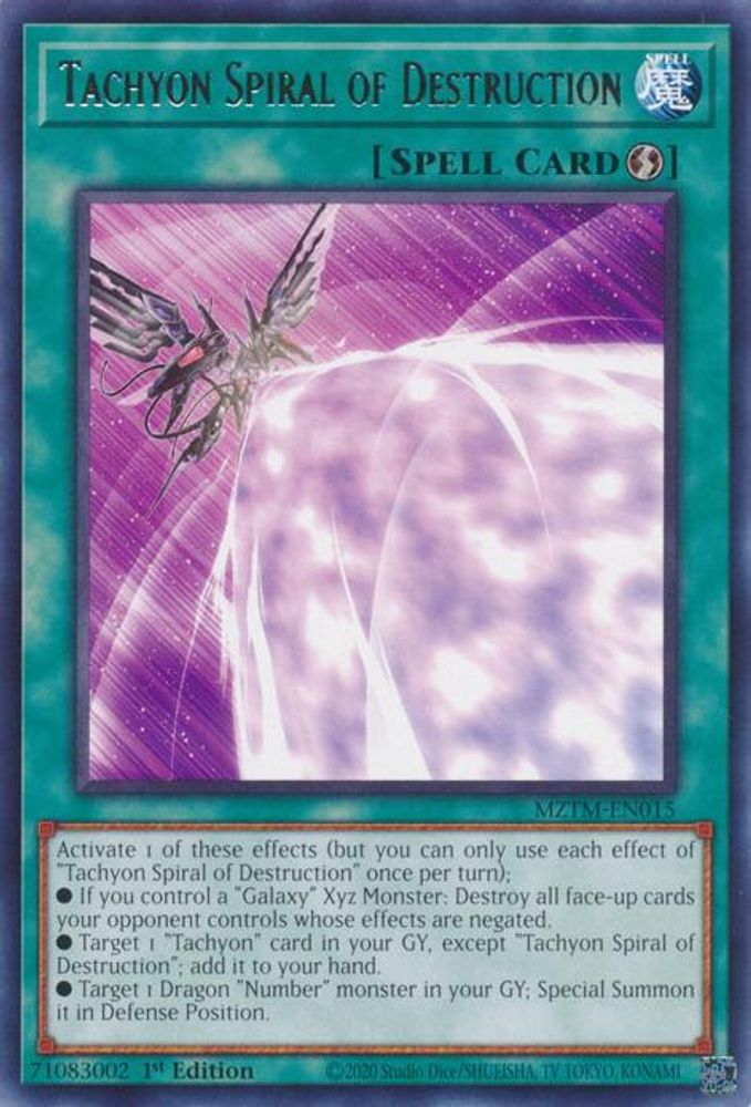 Tachyon Spiral of Destruction (MZTM-EN015) - Rare