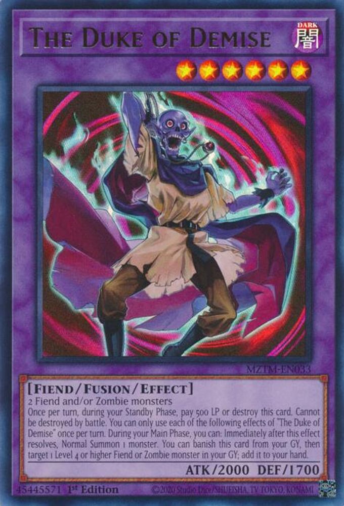 The Duke of Demise (MZTM-EN033) - Ultra Rare