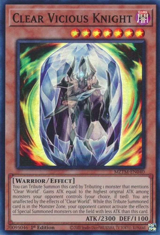 Clear Vicious Knight (MZTM-EN040) - Super Rare