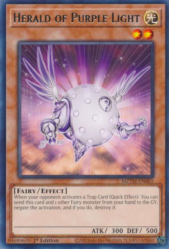 Herald of Purple Light (MZTM-EN061) - Rare