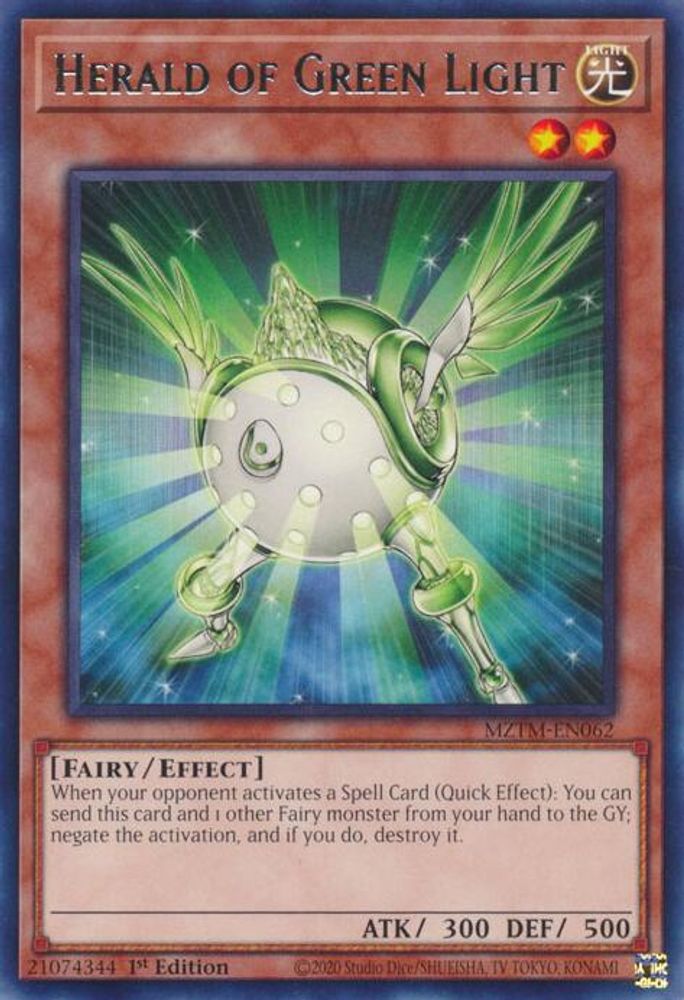 Herald of Green Light (MZTM-EN062) - Rare