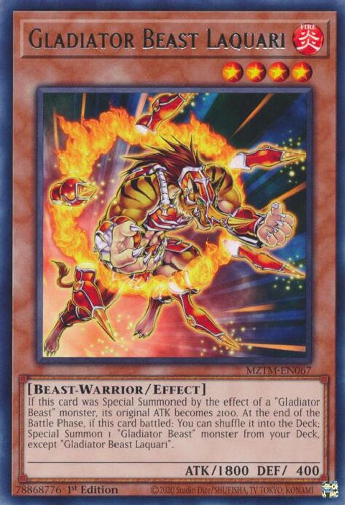 Gladiator Beast Laquari (MZTM-EN067) - Rare