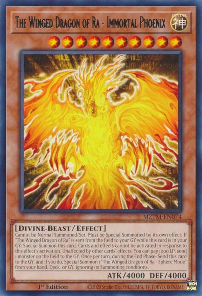 The Winged Dragon of Ra - Immortal Phoenix (MZTM-EN074) - Rare
