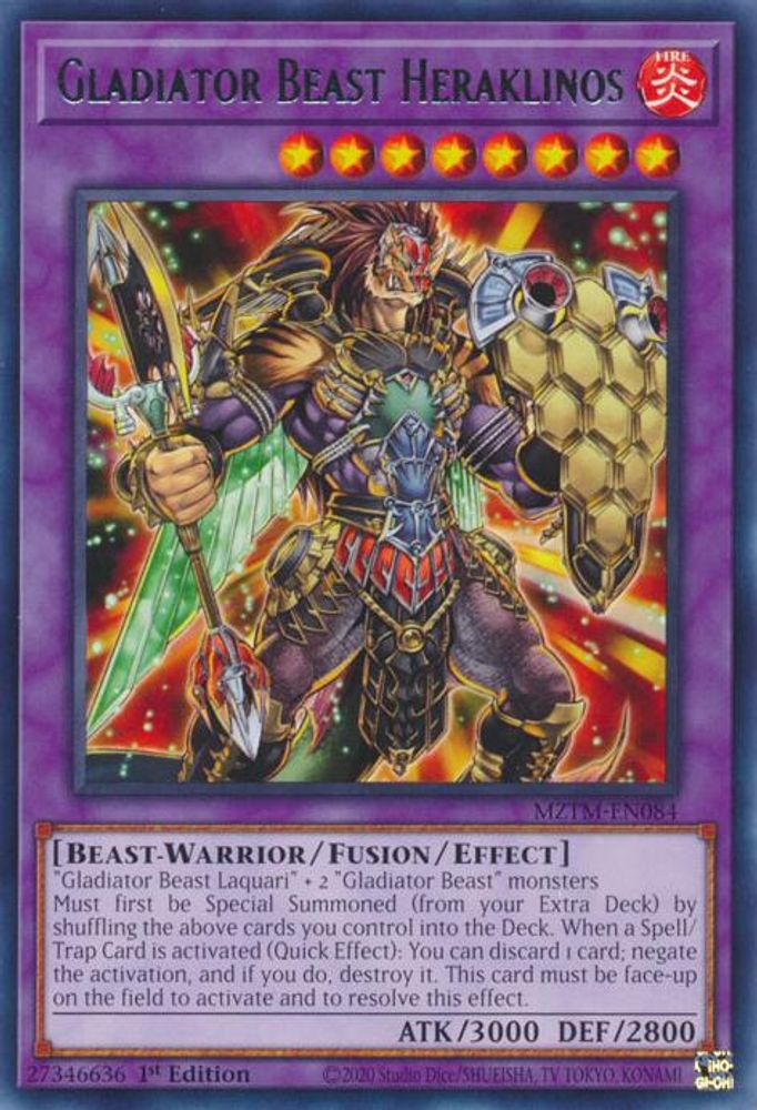 Gladiator Beast Heraklinos (MZTM-EN084) - Rare