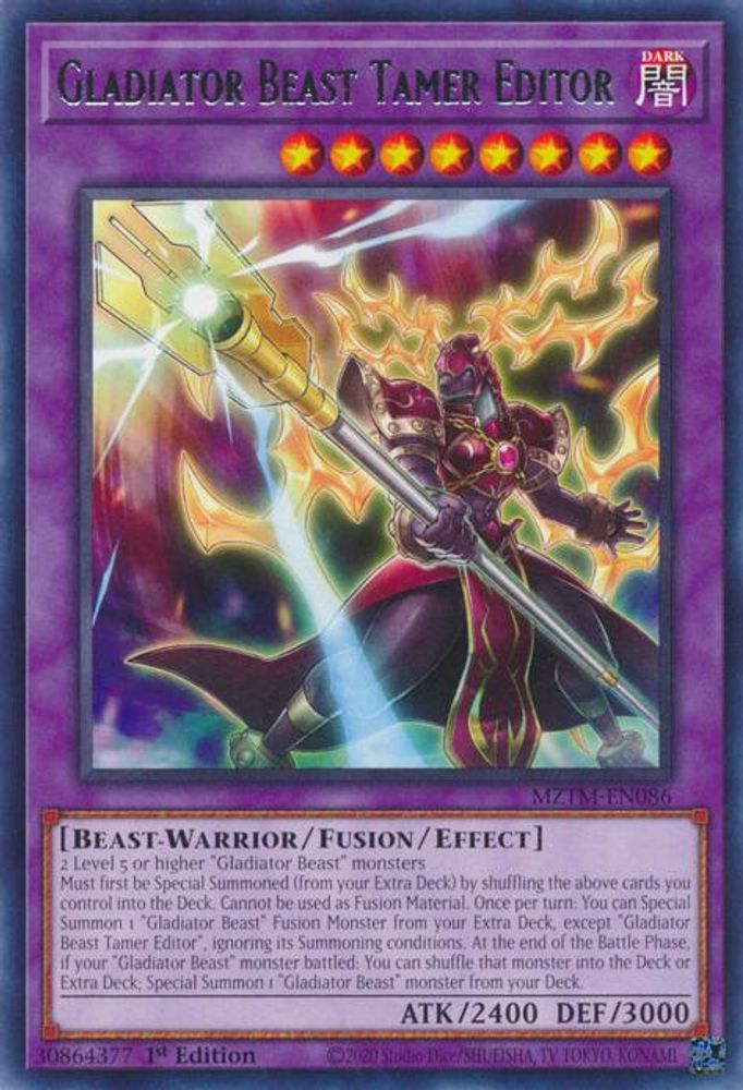Gladiator Beast Tamer Editor (MZTM-EN086) - Rare