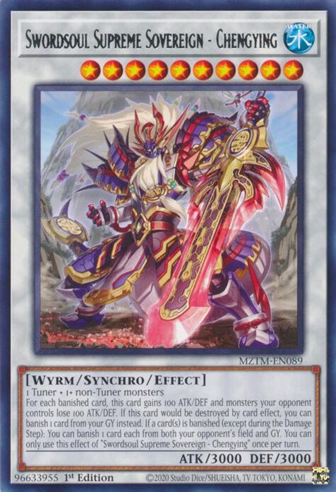 Swordsoul Supreme Sovereign - Chengying (MZTM-EN089) - Rare