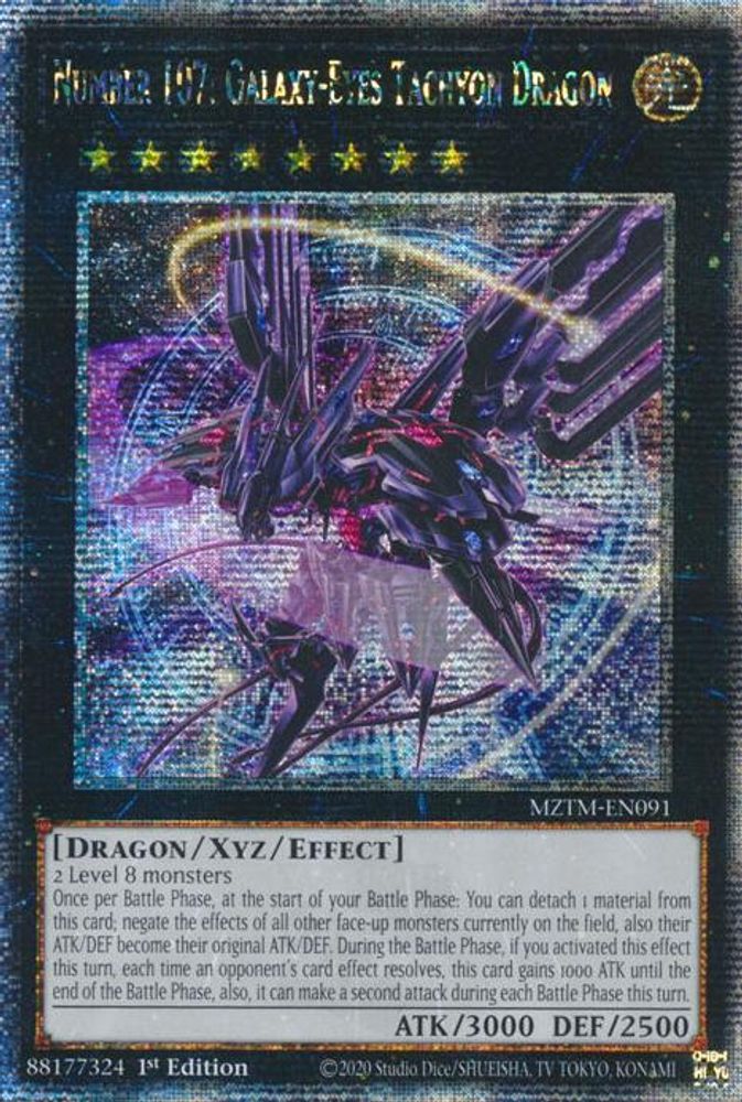 Number 107: Galaxy-Eyes Tachyon Dragon (Quarter Century Secret Rare) (MZTM-EN091) - Quarter Century Secret Rare