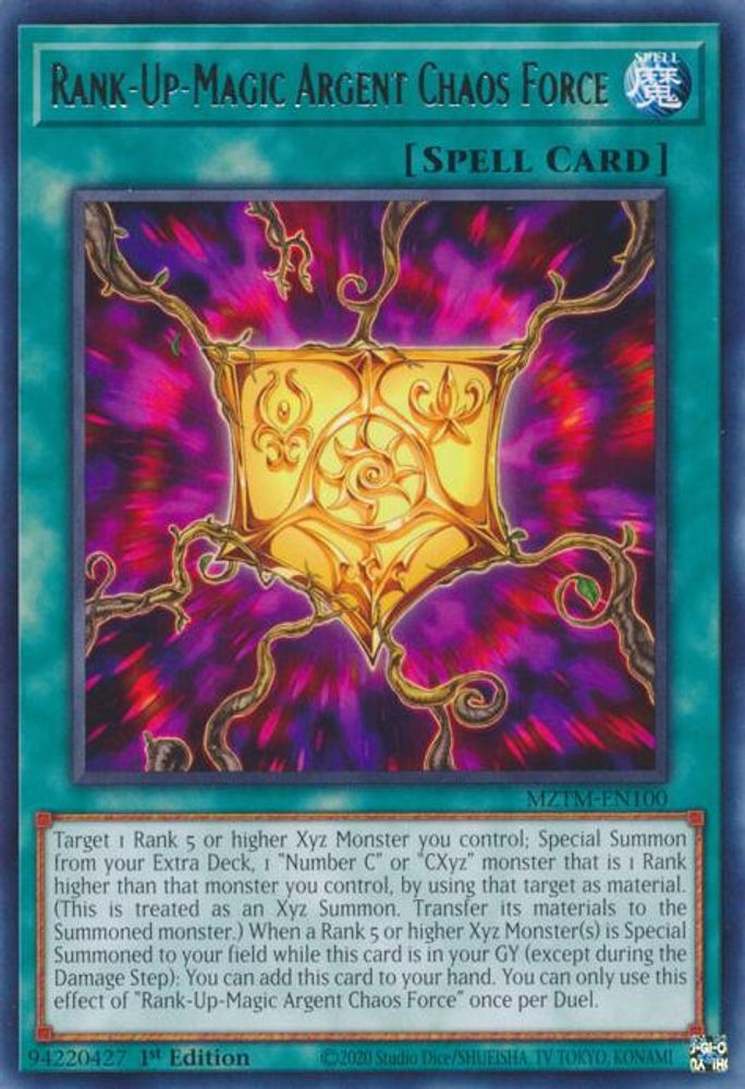 Rank-Up-Magic Argent Chaos Force (MZTM-EN100) - Rare