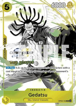 Gedatsu (Championship 2024 Top Player Pack Vol. 2) (OP05-102) - Rare