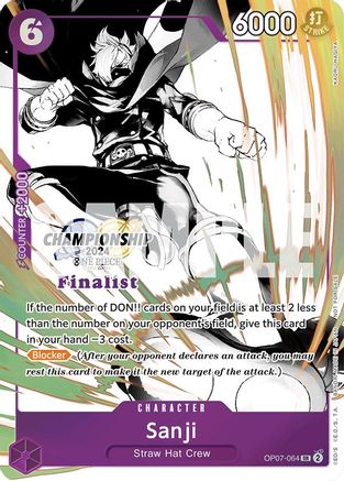 Sanji (Championship 2024 Finalist Card Set Vol. 2) (OP07-064) - Super Rare
