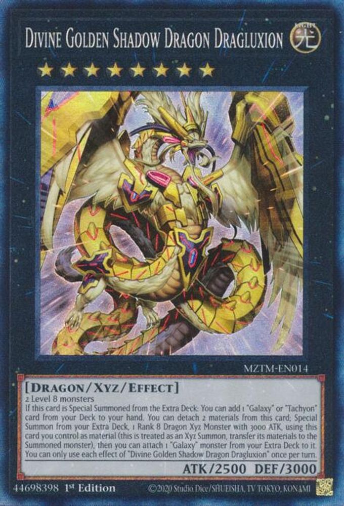 Divine Golden Shadow Dragon Dragluxion (CR) (MZTM-EN014) - Collector's Rare