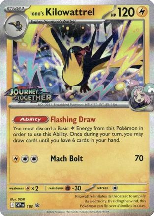 Iono's Kilowattrel (Prerelease) 182  - Holofoil - Promo