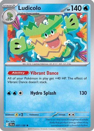 Ludicolo 037  - Reverse Holofoil - Rare