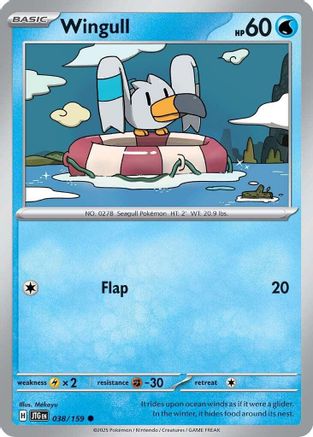 Wingull 038  - Reverse Holofoil - Common
