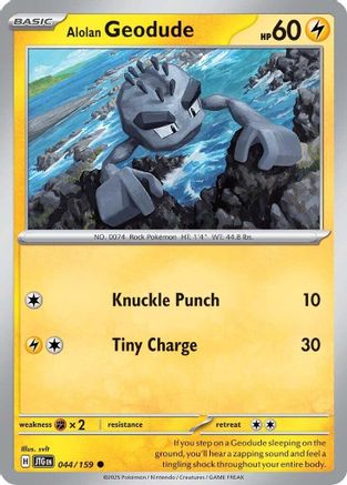 Alolan Geodude 044  - Reverse Holofoil - Common