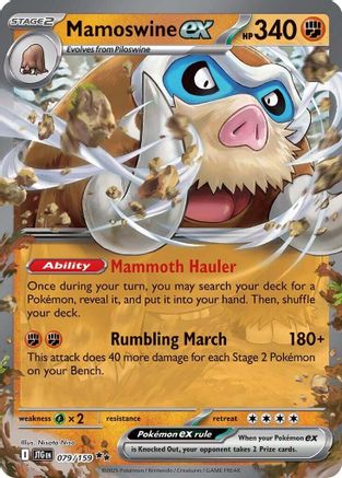 Mamoswine ex 079/159  - Holofoil - Double Rare