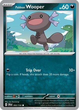 Paldean Wooper 093  - Reverse Holofoil - Common