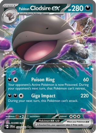 Paldean Clodsire ex 094  - Holofoil - Double Rare