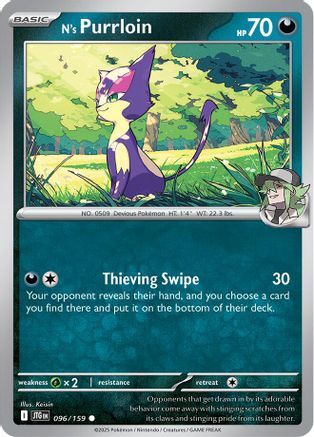 N's Purrloin 096  - Reverse Holofoil - Common